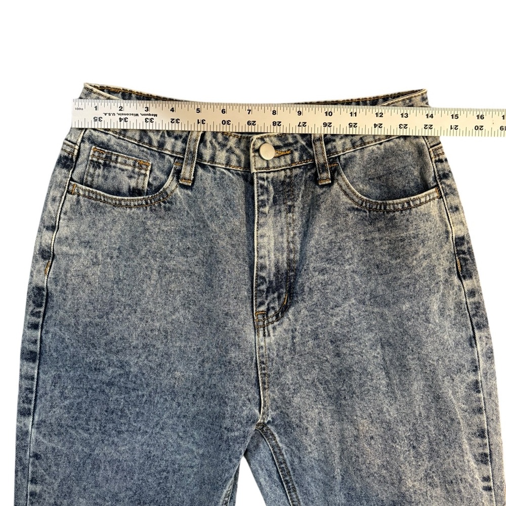 Cider Brand Acid Wash Bell Botton/Flare Leg Ripped Jeans-size medium-6 - Picture 4 of 6